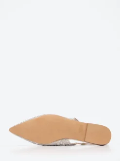 – Slingback-Ballerinas aus Textil in Silber*Steve Madden Sale