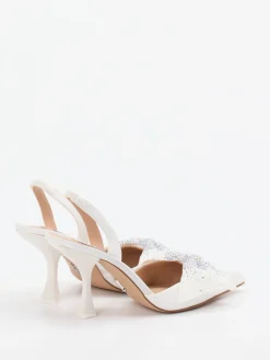 Damen Steve Madden – Slingpumps aus Textil in Satinoptik