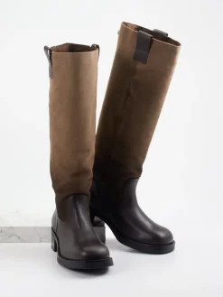 – Stiefel aus Velourleder und Glattleder*Steve Madden