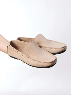 – Mokassin aus Veloursleder in Beige*Studio Mode