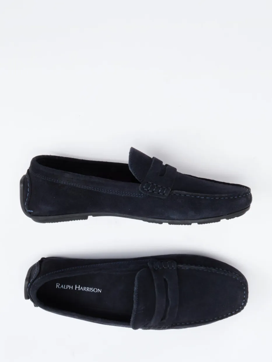 Herren Studio Mode – Slipper aus Veloursleder Dunkel