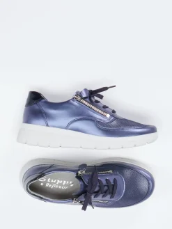 – Komfort-Sneaker aus Stretchleder metallic*Stuppy Sale