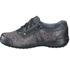 Damen Stuppy – Komfort-Sneaker aus Kalbleder und Textil anthrazit