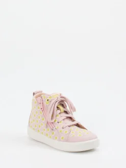 Kinder Superfit – High-Top Sneaker aus Veloursleder Rosa