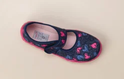 – Kinderhausschuh aus Textil mit Herzmuster*Superfit Sale