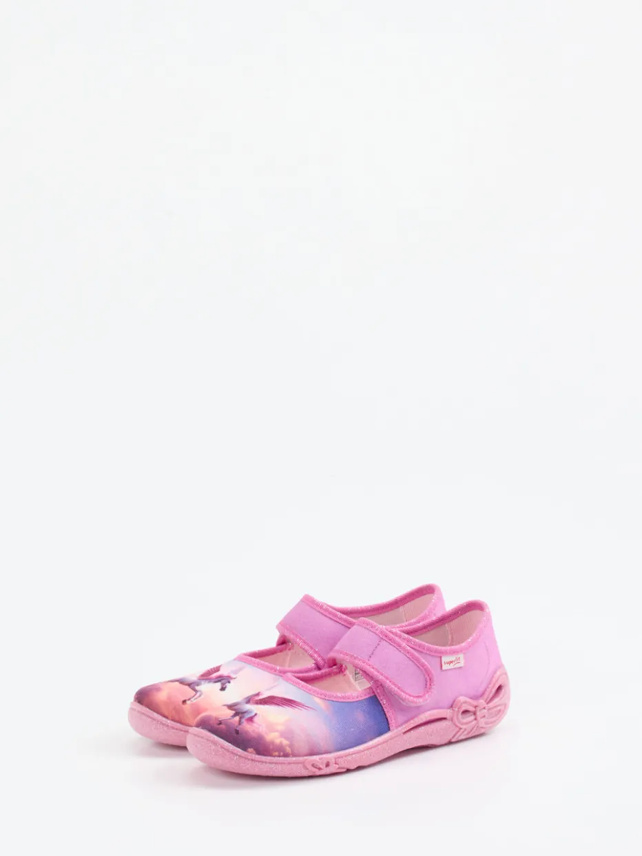 Kinder Superfit – Kinderhausschuh aus Textil in Rosa