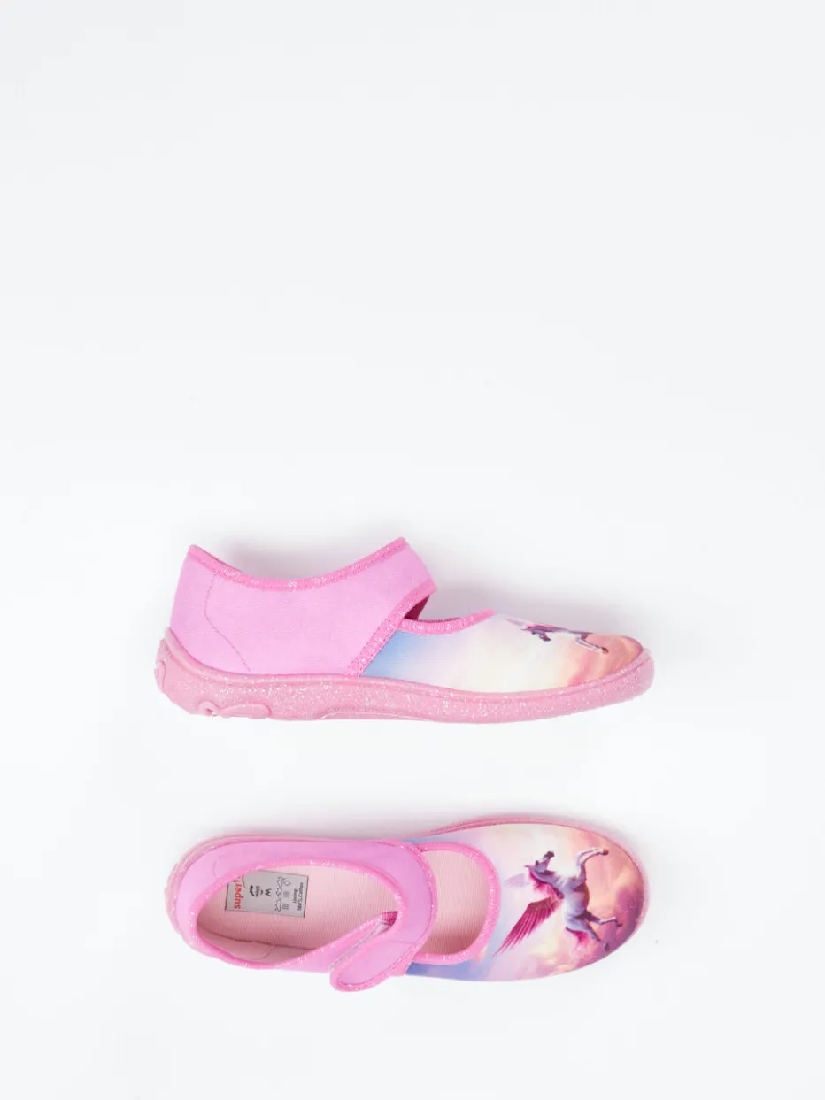 Kinder Superfit – Kinderhausschuh aus Textil in Rosa