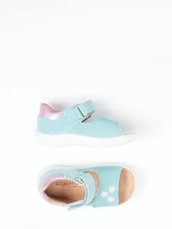Kinder Superfit – Kleinkind-Sandalen aus Veloursleder Mint