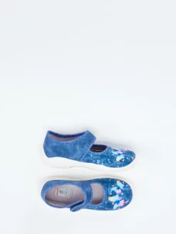 Kinder Superfit – Klettballerina aus Textil Dunkel