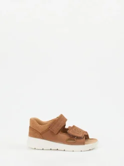 Kinder Superfit – Klettsandalen aus Nubukleder cognac