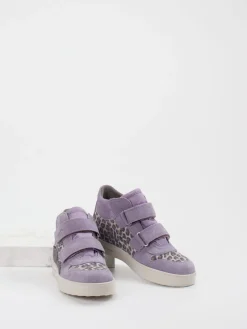 Kinder Superfit – Klett-Sneaker aus Veloursleder in Flieder