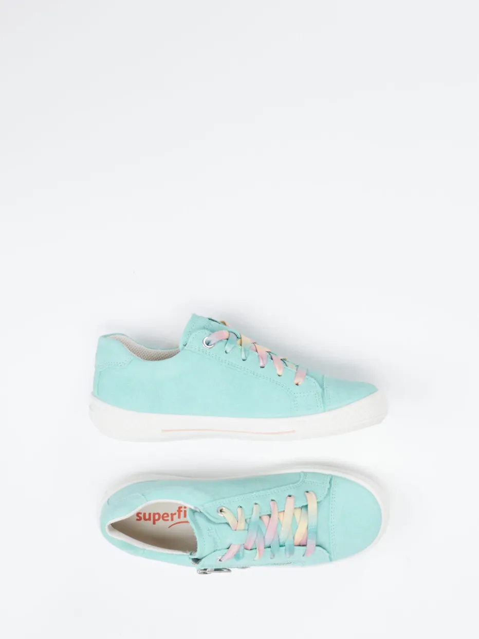 Kinder Superfit – Sneaker aus Veloursleder in Mint