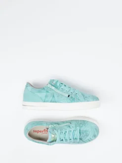 Kinder Superfit – Sneaker aus Veloursleder mint