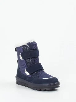 Kinder Superfit – Winterboots aus Veloursleder Dunkel