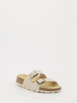 Kinder Superfit – Zwei-Riemen-Pantolette aus Synthetik Beige