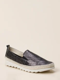 – Slipper aus Leder in Metallic-*The Flexx Sale