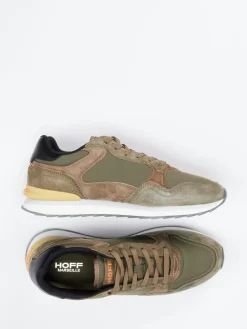 Herren THE HOFF BRAND – Sneaker aus Veloursleder und Textil Oliv