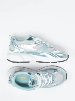 Damen THE HOFF BRAND – Sneaker aus Metallicleder Eis