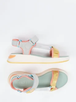 Damen THE HOFF BRAND – Trekking-Sandalen aus Textil und Veloursleder