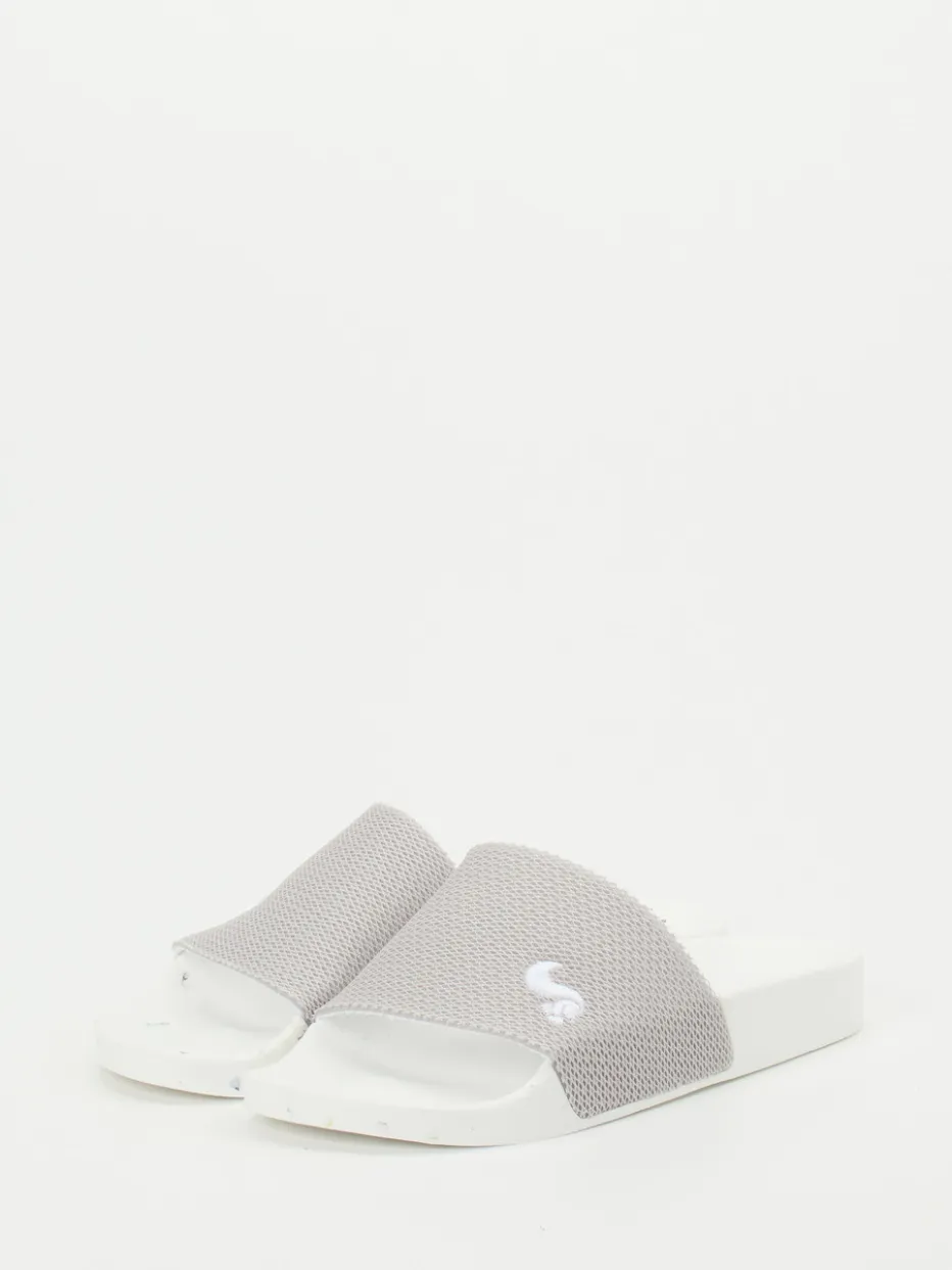 Damen Thies – Badepantolette aus Textil in Hell