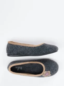 – Ballerina-Hausschuh aus Filz in Anthrazit*Thies Sale