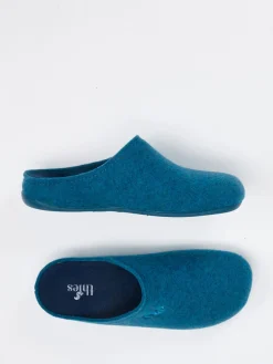 – Filzpantoffeln aus Synthetikfilz in Petrol*Thies Online