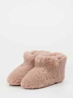 Damen Thies – Hausschuh-Booties aus Fell in Alt