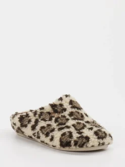 – Hausschuhe aus Textil in Leoprint-Optik*Thies Sale