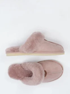 – Hausschuhe aus Veloursleder in Altrosa*Thies Online