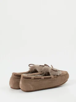 – Mokassin-Hausschuh aus Veloursleder taupe*Thies