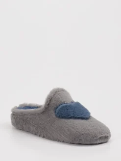 – Pantoffeln aus Textil in mit Herzmotiv*Thies New