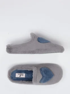 – Pantoffeln aus Textil in mit Herzmotiv*Thies New