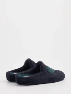 Damen Thies – Pantoffeln aus Textil in Dunkel