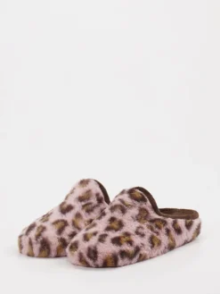 – Pantoffeln aus Textil mit Kunstfell in Altrosa*Thies Sale