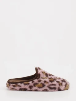 – Pantoffeln aus Textil mit Kunstfell in Altrosa*Thies Sale