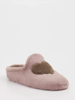 Damen Thies – Pantoffeln aus Textil in Altrosa