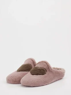 Damen Thies – Pantoffeln aus Textil in Altrosa