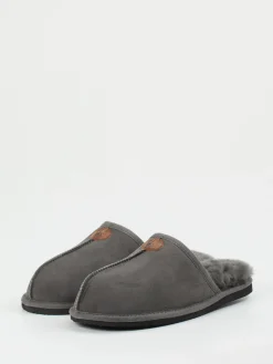 Herren Thies – Pantoffeln aus Veloursleder in