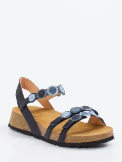 – Komfortsandale aus Ziegenleder in Dunkel*Think