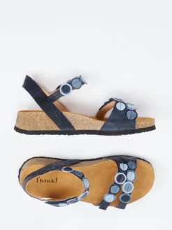 – Komfortsandale aus Ziegenleder in Dunkel*Think