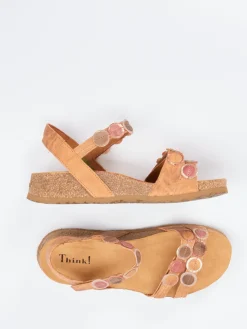 – Komfortsandalen aus Veloursleder hell*Think Clearance