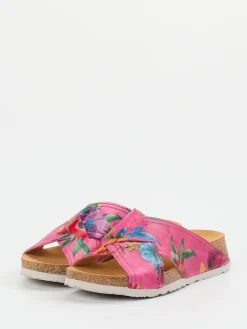 Damen Think – Pantoletten aus geprägtem Leder color