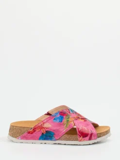 Damen Think – Pantoletten aus geprägtem Leder color