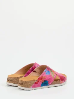 Damen Think – Pantoletten aus geprägtem Leder color