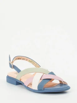– Riemchensandalen aus Kalbleder in Pastell*Think Clearance