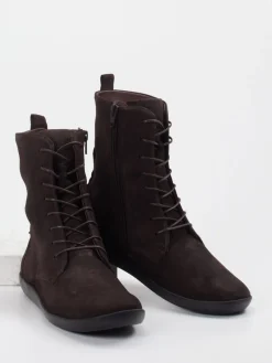 – Schnürboots aus Veloursleder Dunkel*Think Best