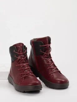 – Schnürboots aus Ziegenleder in Bordeaux*Think Discount
