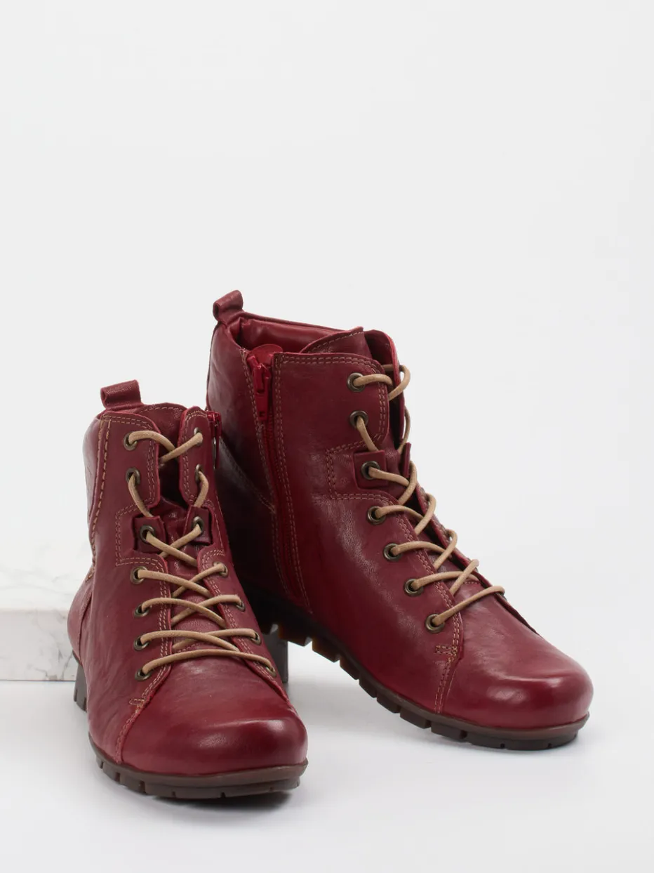 Damen Think – Schnürboots aus Ziegenleder wein