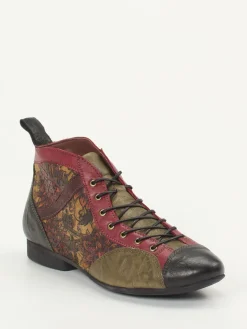 Damen Think – Schnürstiefelette aus geprägtem Leder