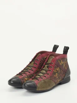 Damen Think – Schnürstiefelette aus geprägtem Leder